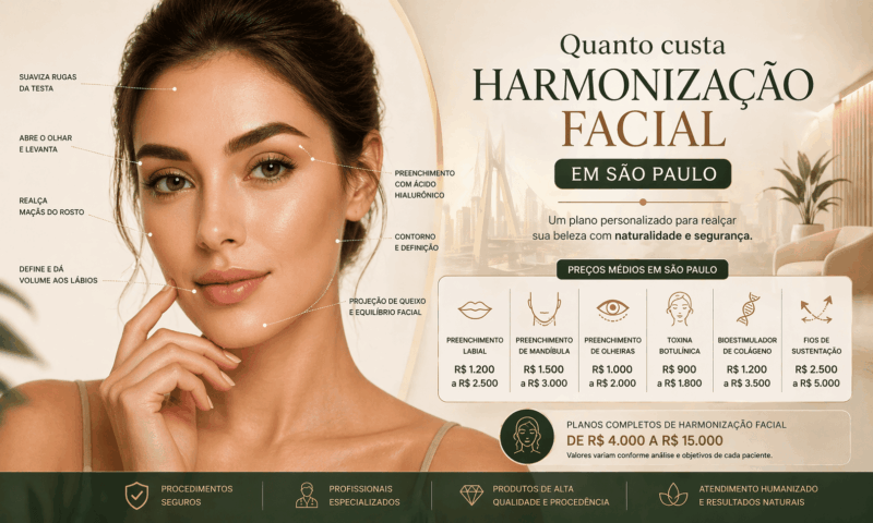 Quanto custa harmonização facial em São Paulo