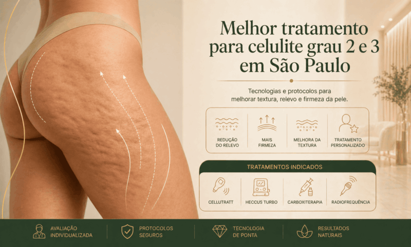 Melhor tratamento para celulite grau 2 e 3 em São Paulo