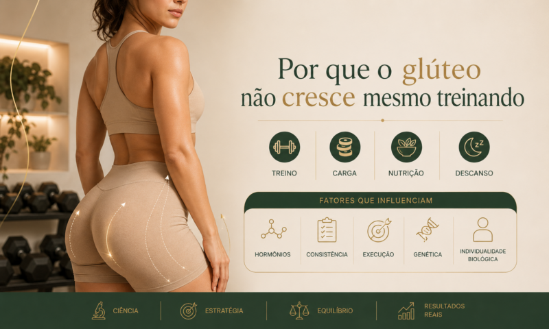 Por que o glúteo não cresce mesmo treinando? Entenda