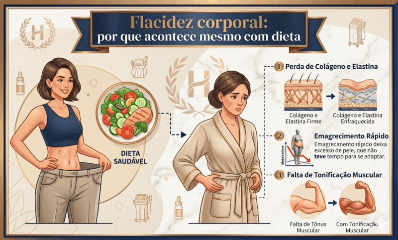 Flacidez corporal: por que acontece mesmo com dieta